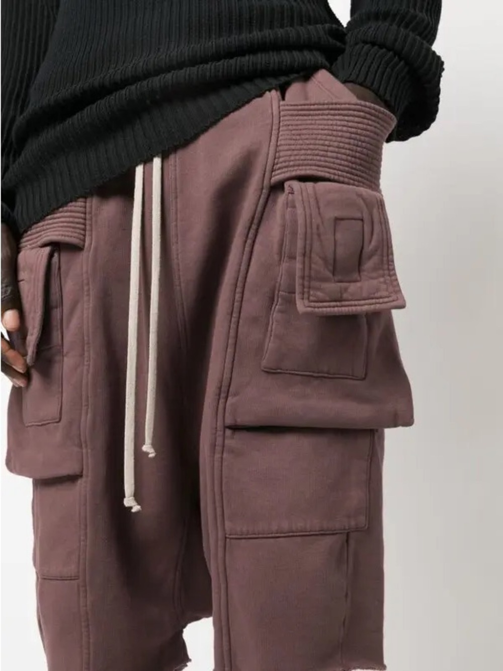 Rick Owens DRKSHDW Creatch Cargo Shorts in Mauve